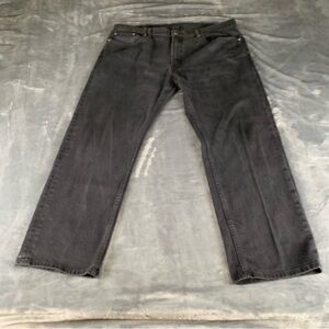 Levi's 559 Jeans Mens Size 40 x 30 Black Relaxed Straight Leg Cotton Blend Denim